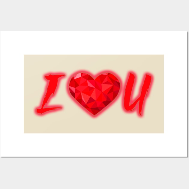 I love you mom Wall Art by focusLBdesigns